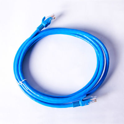 HDPE İzolasyon 1.5m Ethernet Lan Kablosu Mavi CCA Cat6 UTP Yama Kablosu