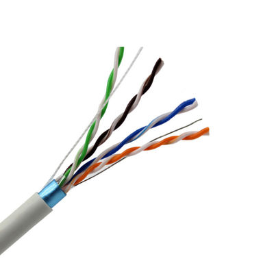 Özelleştirilmiş 300m FTP Cat5e Kablo PVC Gri Çıplak Bakır Tel